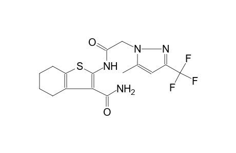 2-({[5-methyl-3-(trifluoromethyl)-1H-pyrazol-1-yl]acetyl}amino)-4,5,6,7-tetrahydro-1-benzothiophene-3-carboxamide