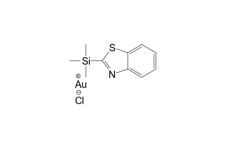 Benzothiazole, 2-(trimethylsilyl)-, gold complex