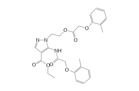 1H-pyrazole-4-carboxylic acid, 5-[[(2-methylphenoxy)acetyl]amino]-1-[2-[[(2-methylphenoxy)acetyl]oxy]ethyl]-, ethyl ester