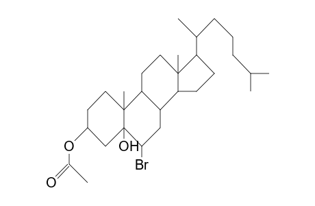 6b-Bromo-5a-cholestane-3b,5-diol 3-acetate