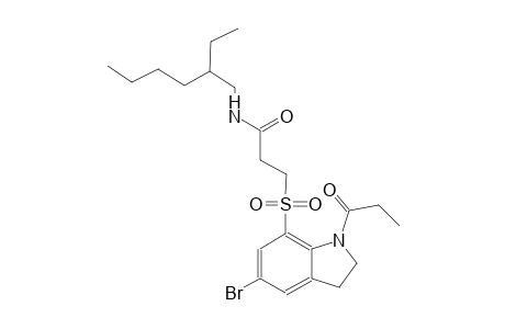 propanamide, 3-[[5-bromo-2,3-dihydro-1-(1-oxopropyl)-1H-indol-7-yl]sulfonyl]-N-(2-ethylhexyl)-