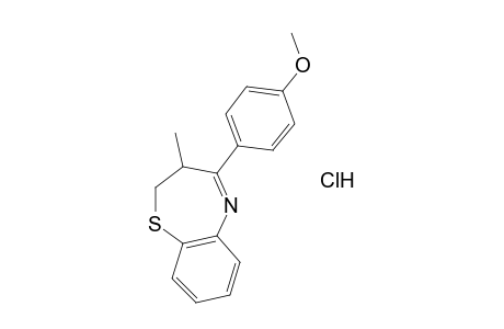 2,3-DIHYDRO-4-(p-METHOXYPHENYL)-3-METHYL-1,5-BENZOTHIAZEPINE, HYDROCHLORIDE