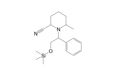 6-methyl-1-(1-phenyl-2-trimethylsilyloxy-ethyl)pipecolinonitrile