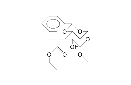 Methyl 4,6-O-benzylidene-2-deoxy-3-C-([R]-1'-[ethoxycarbonyl]-ethyl).alpha.-D-hexopyranoside