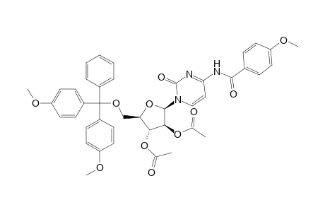 Benzamide, N-[1-[2,3-di-O-acetyl-5-O-[bis(4-methoxyphenyl)phenylmethyl]-.beta.-D-arabinofuranosyl]-1,2-dihydro-2-oxo-4-pyrimidinyl]-4-methoxy-