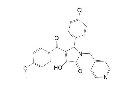 2H-pyrrol-2-one, 5-(4-chlorophenyl)-1,5-dihydro-3-hydroxy-4-(4-methoxybenzoyl)-1-(4-pyridinylmethyl)-