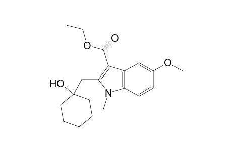 1H-Indole-3-carboxylic acid, 2-[(1-hydroxycyclohexyl)methyl]-5-methoxy-1-methyl-, ethyl ester
