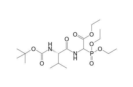 Ethyl 2-[(S)-2-tert-butyloxycarbonylamino-3-methylbutanoyl]amino-2-(diethoxyphosphoryl)acetate