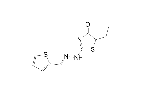 2-thiophenecarboxaldehyde, (5-ethyl-4,5-dihydro-4-oxo-2-thiazolyl)hydrazone