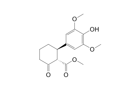 (1S*,6R*)-2-(3,5-dimethoxy-4-hydroxyphenyl)-6-oxocyclohexan-1-carboxylic acid methyl ester