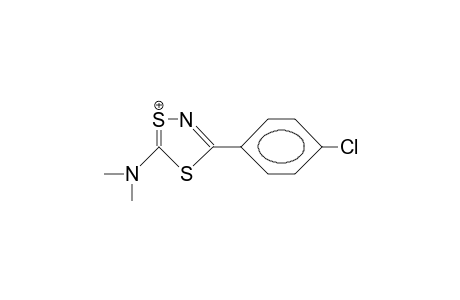 3-(4-Chloro-phenyl)-5-dimethylamino-1,4,2-dithiazolium cation