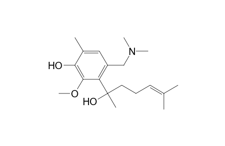 6-[(dimethylamino)methyl]-3-hydroxy-2-methoxy-4,.alpha.-dimethyl-.alpha.-(4-methyl-3-penten-1-yl)benzyl alcohol