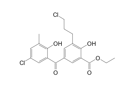 Ethyl 3-(3-chloropropyl)-2-hydroxy-5-(2-hydroxy-5-chloro-3-methylbenzoyl)benzoate