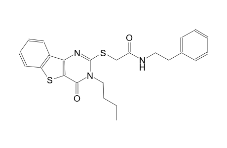 2-[(3-butyl-4-oxo-3,4-dihydro[1]benzothieno[3,2-d]pyrimidin-2-yl)sulfanyl]-N-(2-phenylethyl)acetamide