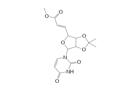 .beta.-D-ribo-Hept-5-enofuranuronic acid, 1,5,6-trideoxy-1-(3,4-dihydro-2,4-dioxo-1(2H)-pyrimidinyl)-2,3-O-(1-methylethylidene)-, methyl ester, (E)-