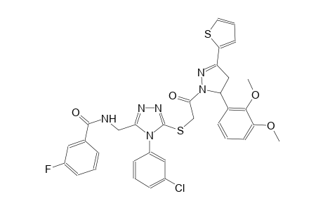 benzamide, N-[[4-(3-chlorophenyl)-5-[[2-[5-(2,3-dimethoxyphenyl)-4,5-dihydro-3-(2-thienyl)-1H-pyrazol-1-yl]-2-oxoethyl]thio]-4H-1,2,4-triazol-3-yl]methyl]-3-fluoro-