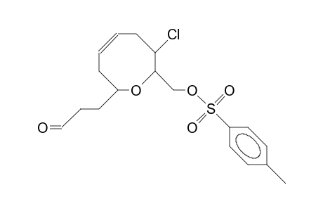 (2R,7S,8S)-7-Chloro-3,6,7,8-tetrahydro-2-(3-oxo-propyl)-8-([4-tolylsulfonyloxy]-methyl)-2H-oxocin