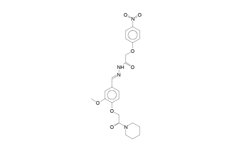 N-[(E)-[3-methoxy-4-(2-oxidanylidene-2-piperidin-1-yl-ethoxy)phenyl]methylideneamino]-2-(4-nitrophenoxy)ethanamide