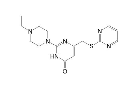 4(3H)-pyrimidinone, 2-(4-ethyl-1-piperazinyl)-6-[(2-pyrimidinylthio)methyl]-