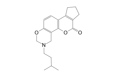 2H-cyclopenta[4,5]pyrano[2,3-f][1,3]benzoxazin-6(7H)-one, 3,4,8,9-tetrahydro-3-(3-methylbutyl)-