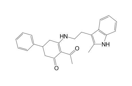 2-Acetyl-3-[2-(2-methyl-1H-indol-3-yl)ethylamino]-5-phenyl-1-cyclohex-2-enone