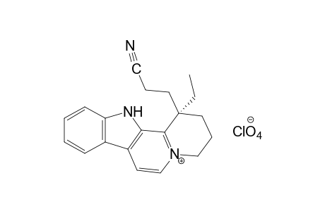 1beta-(2-cyanoethyl)-1-ethyl-2,3,4,5 6,7,12-hexahydro-1H-indolo[2,3-a]quinolizin-5-ium perchlorate