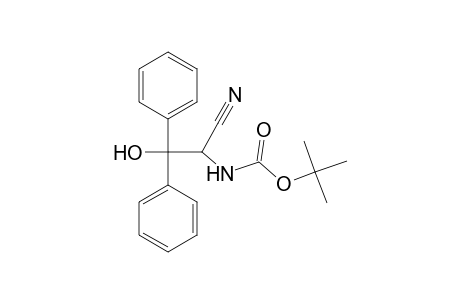 3,3-Diphenyl-3-hydroxypropanenitrile, 2-(t-butoxycarbonylamino)-