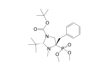 t-Butyl (2R,4S)-2-t-butyl-4-benzyl-4-dimethoxyphosphoryl-3-methyl-1,3-imidazolidine-1-carboxylate
