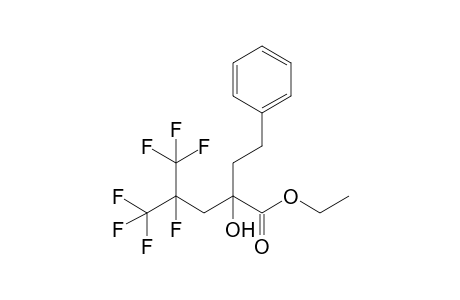 Ethyl 4,5,5,5-tetrafluoro-2-hydroxy-2-phenethyl-4-trifluoromethylpentanoate
