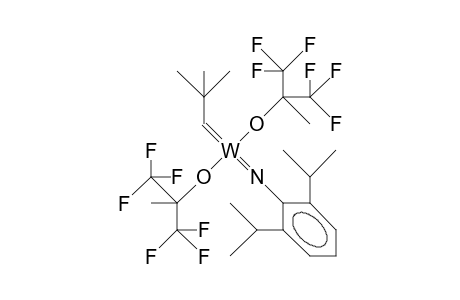 Bis(1,1-bis(trifluoromethyl)-ethoxy)-neopentylidene-(2,6-diisopropyl-phenylimido) tungsten