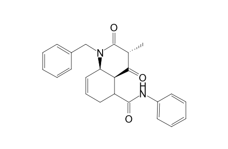 1,2,3,4,4a,5,6,8a-Octahydro-5-[N-(phenyl)carboxamido]-1-benzyl-3-methylquinoline-2,4-dione