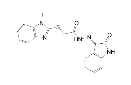 acetic acid, [(1-methyl-1H-benzimidazol-2-yl)thio]-, 2-[(3E)-1,2-dihydro-2-oxo-3H-indol-3-ylidene]hydrazide