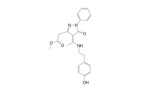 1H-pyrazole-3-acetic acid, 4,5-dihydro-4-[1-[[2-(4-hydroxyphenyl)ethyl]amino]ethylidene]-5-oxo-1-phenyl-, methyl ester, (4Z)-