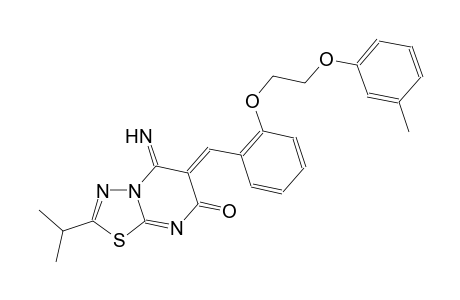 7H-[1,3,4]thiadiazolo[3,2-a]pyrimidin-7-one, 5,6-dihydro-5-imino-2-(1-methylethyl)-6-[[2-[2-(3-methylphenoxy)ethoxy]phenyl]methylene]-, (6Z)-