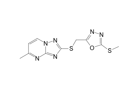 2-((5-(Methylthio)-1,3,4-oxadiazol-2-yl)-methylthio)-5-dimethyl-1,2,4-triazolo-[1,5-a]pyrimidine