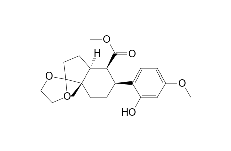 Spiro[1,3-dioxolane-2,1'-[1H]indene]-4'-carboxylic acid, octahydro-5'-(2-hydroxy-4-methoxyphenyl)-7'a-methyl-, methyl ester, (3'a.alpha.,4'.beta.,5'.beta.,7'a.beta.)-(.+-.)-