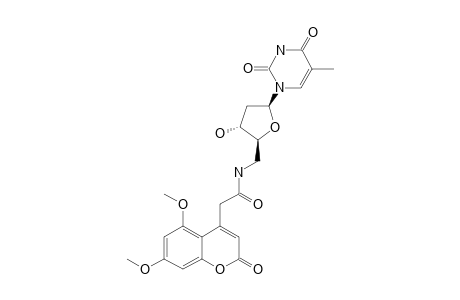 2-(5,7-DIMETHOXY-2-OXO-2H-CHROMENE-4-YL)-N-(THYMIDIN-5'-YL)-ACETAMIDE