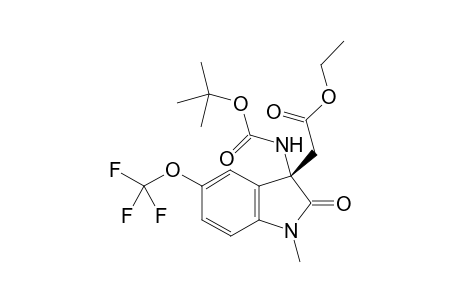 (S)-Ethyl 2-(3-((tert-butoxycarbonyl)amino)-1-methyl-2-oxo-5-(trifluoromethoxy)indolin-3-yl)acetate