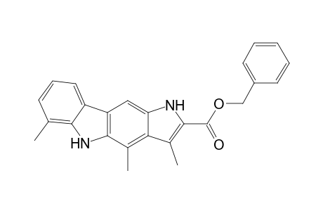 (phenylmethyl) 1,8,10-trimethyl-3,9-dihydropyrrolo[3,2-b]carbazole-2-carboxylate