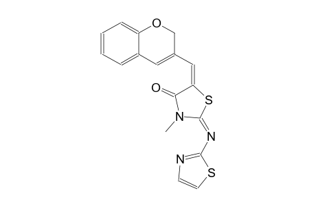 4-thiazolidinone, 5-(2H-1-benzopyran-3-ylmethylene)-3-methyl-2-(2-thiazolylimino)-, (2E,5E)-