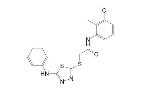 2-[(5-anilino-1,3,4-thiadiazol-2-yl)sulfanyl]-N-(3-chloro-2-methylphenyl)acetamide