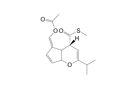 7-Acetoxymethyene-5-.alpha.(-methylthio)acetyl-3-isopropyl-2-oxabicyclo[4.3.0]nona-3,8-diene