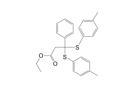 3,3-Di(4-methylphenylthio)-3-phenylpropanic acid ethyl ester