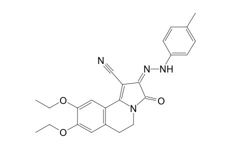 8,9-Diethoxy-5,6-dihydro-3-oxo-2-[(4'-methylphenyl)hydrazono]pyrrolo[2,1-a]isoquinoline-1-carbonitrile