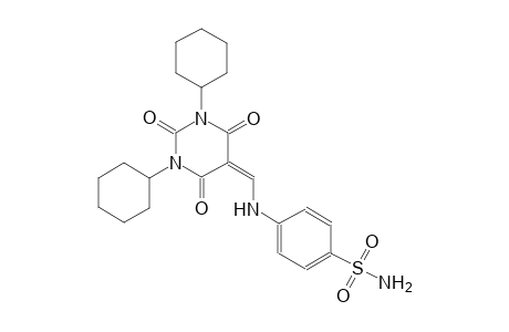 4-{[(1,3-dicyclohexyl-2,4,6-trioxotetrahydro-5(2H)-pyrimidinylidene)methyl]amino}benzenesulfonamide