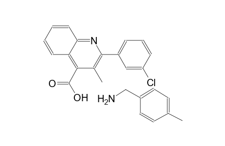 2-(3-chlorophenyl)-3-methyl-4-quinolinecarboxylic acid compound with (4-methylphenyl)methanamine (1:1)