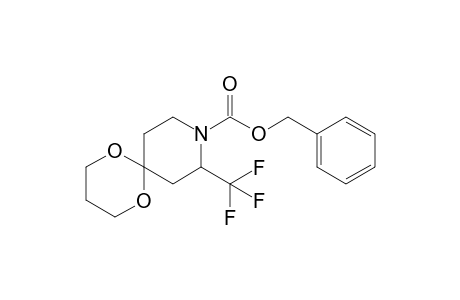(+-)-8-(Trifluoromethyl)-N-(benzyloxycarbonyl)-1,5-dioxa-9-azaspiro[5.5]undecane