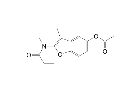 5-Acetoxy-3-methyl-2-(methylpropionylamino)benzo[b]furane