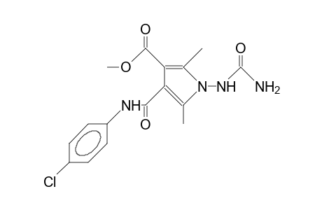 4-(4-Chloro-anilino)carbonyl-3-methoxycarbonyl-2,5-dimethyl-1-ureido-pyrrole