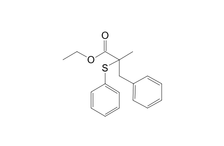 2-Methyl-3-phenyl-2-(phenylthio)propanoic acid ethyl ester